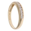 14ct Yellow Gold Cubic Zirconia Half Eternity Ring