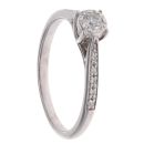 9ct White Gold 0.25ct Brilliant Cut Diamond Solitaire Ring