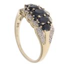 9ct Yellow Gold 0.05ct Diamond and Sapphire Fancy Ring