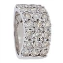 9ct White Gold 1.75cts Diamond 3 Row Ring