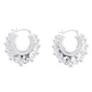 Silver Creole Hoop Earrings By Icesia