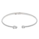 18ct White Gold 0.70ct Brilliant And Baguette Cut Diamond Torque Bangle