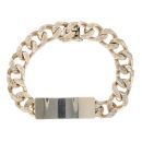 9ct Yellow Gold ID Curb Bracelet 8"