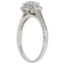 9ct White Gold Cubic Zirconia Cluster Ring