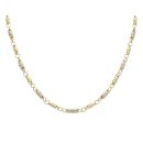 14ct Yellow and White Gold Greek Key Fancy Chain 24"