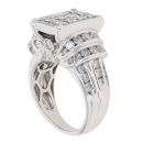 18ct White Gold 3.00cts Diamond Cluster Ring