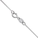 9ct White Gold 0.25ct Diamond Cluster Pendant and Curb Chain 18"