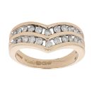 9ct Yellow Gold 0.50ct Diamond Wishbone Ring