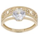 14ct Yellow Gold Cubic Zirconia Solitaire Ring