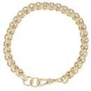 9ct Yellow Gold Rollerball Bracelet 8"