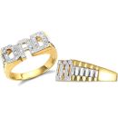 9ct Yellow Gold Cubic Zirconia Dad Ring