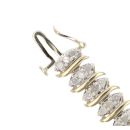 9ct Yellow Gold 3.00ct Brilliant Cut Diamond Bracelet 7"