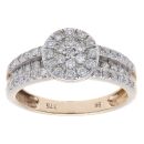 9ct Yellow Gold 0.67ct Diamond Cluster Ring by Anya Belle