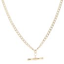 9ct Yellow Gold Curb T-Bar Chain 18"
