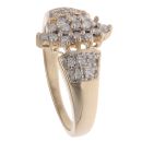 9ct Yellow Gold 0.25ct Brilliant Cut Diamond Cluster Ring