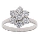 18ct White Gold 1.15ct Brilliant Cut Diamond Cluster Ring