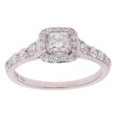 18ct White Gold 0.65ct Diamond Cluster Ring