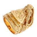 Silver Gold Plated Saddle Ring