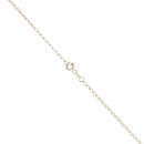 14ct Yellow Cubic Zirconia Blue Gemstone Pendant 24"