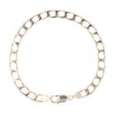 9ct Yellow Gold Square Curb Bracelet 9"