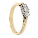 18ct Yellow Gold 0.35ct Diamond Trilogy Ring