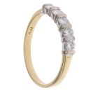 18ct Yellow Gold 0.50ct Brilliant Cut Diamond Five Stone Ring