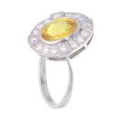 Platinum Sapphire and 0.50ct Diamond Ring