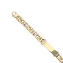 18ct Yellow and White Gold Fancy ID Bracelet 8"