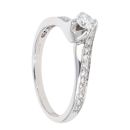 18ct White Gold 0.33ct Diamond Solitaire Twist Ring