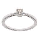 9ct White Gold 0.30ct Brilliant Cut Tinted Diamond Solitaire Ring