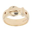 9ct Yellow Gold Plain Buckle Ring