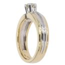 18ct Yellow and White Gold 0.44ct Diamond Solitaire Ring