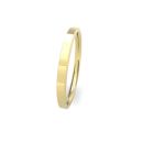 9ct Yellow Gold 2mm Soft Chamfered Edge Wedding Band
