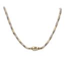 14ct Yellow And White Gold Monaco Spin Plain Lock Twist Chain 20"