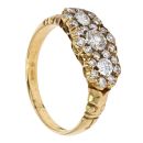 18ct Yellow Gold Triple Cluster 0.75ct Diamond Ring