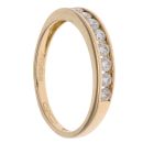 18ct Yellow Gold 0.50ct Brilliant Cut Diamond Half Eternity Ring