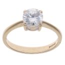 9ct Yellow Gold Cubic Zirconia Single Stone Ring