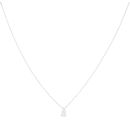 9ct White Gold 0.50ct Lab Grown Pear Cut Diamond Solitaire Pendant and Chain 18"