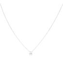 9ct White Gold 0.50ct Lab Grown Oval Cut Diamond Solitaire Pendant & Chain 18"