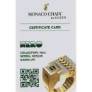 14ct Yellow Gold Monaco Cubic Zirconia Curb Detail Signet Ring