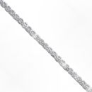 Lab Grown 9ct White Gold 3.00ct Diamond Tennis Bracelet 7"