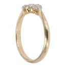14ct Yellow Gold 0.35ct Brilliant Cut Diamond Cluster Ring