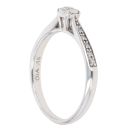 9ct White Gold 0.16ct Brilliant Cut Diamond Solitaire Ring
