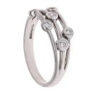 18ct White Gold 0.25ct Brilliant Cut Diamond Fancy Ring