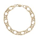 9ct Yellow Gold Fancy Bracelet 8"