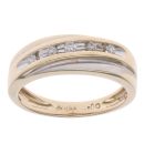 9ct Yellow Gold 0.10ct Diamond Crossover Ring