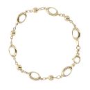 9ct Yellow Gold Ball And Link Bracelet 8.5"