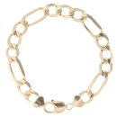 9ct Yellow Gold Figaro Bracelet 8.5"