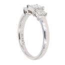 18ct White Gold 0.50ct Princess Cut Cluster Ring