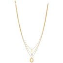 22ct Yellow Gold 3 layers chain necklace